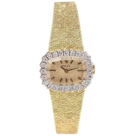 vintage ladies rolex with diamonds.